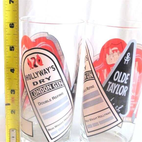 RARE 2x NUNENS Peach LIQUER GLASSES Feli Curato LONDON GIN Reed Wright Hollyway - Picture 9 of 9